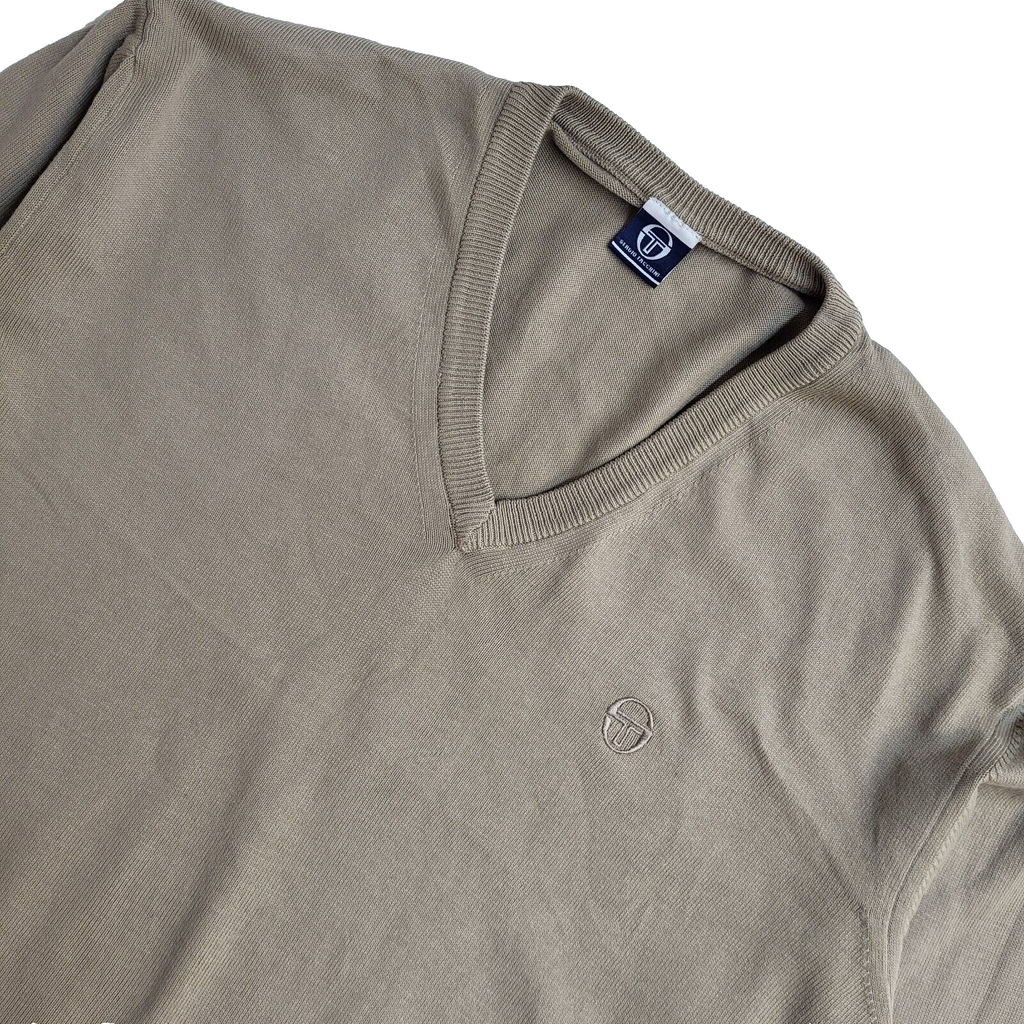 Sergio Tacchini Vintage 90's Beige Jumper UK Men's Size Small