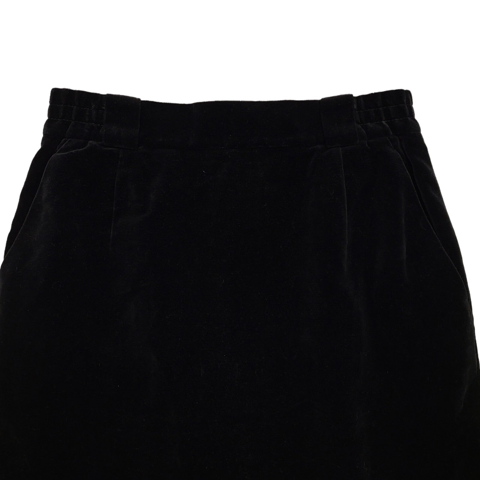 Basler Vintage 80's Black A-Line Velvet Skirt Uk Women's Size 10/12