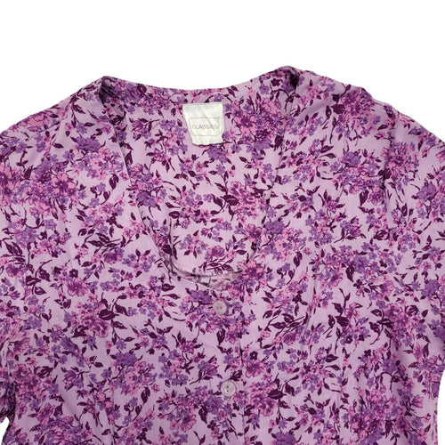 90s Vintage Classics Lilac & Purple Floral Dress Women's Size 12