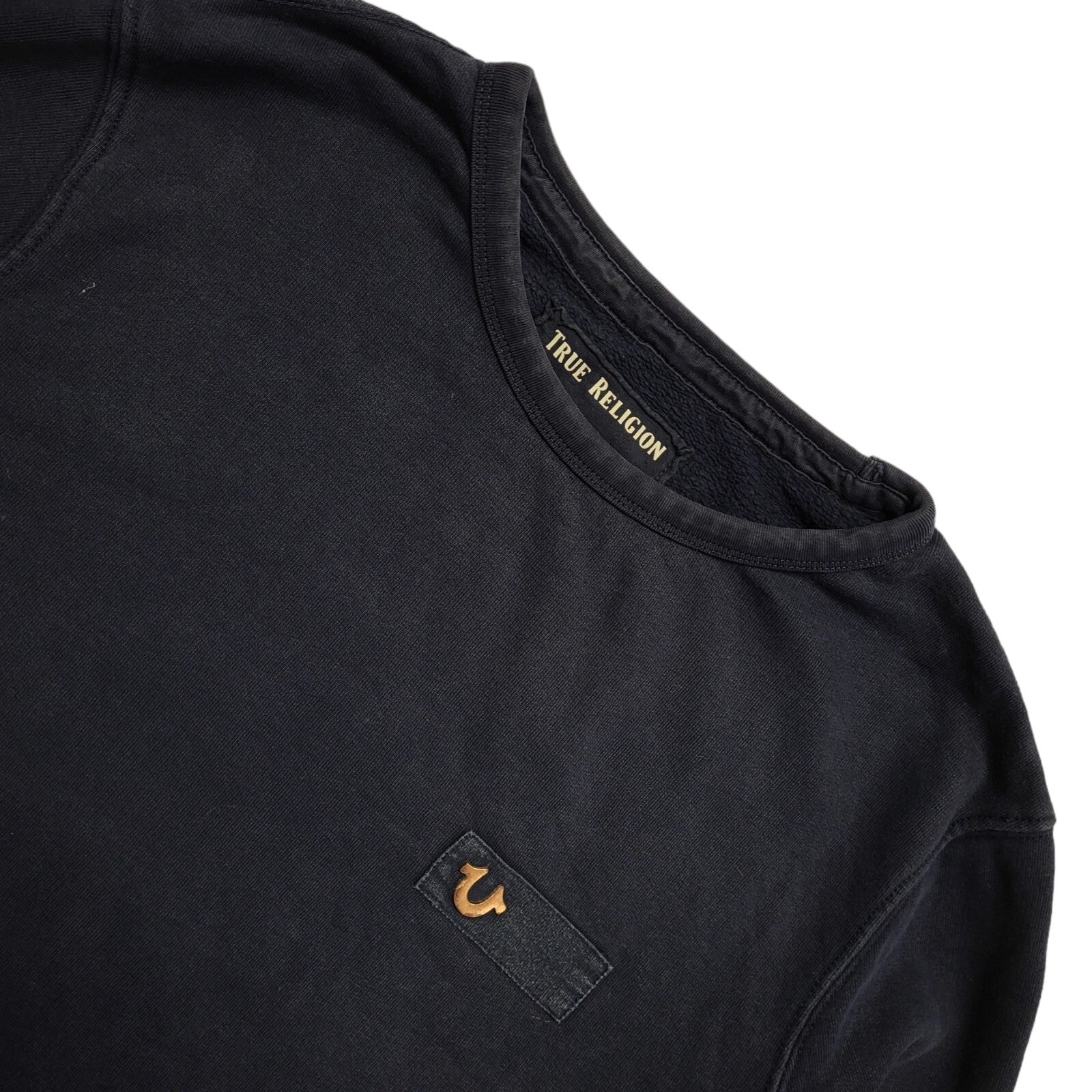 True Religion Y2K Navy Blue Round Neck Sweatshirt Uk Men's Size Large