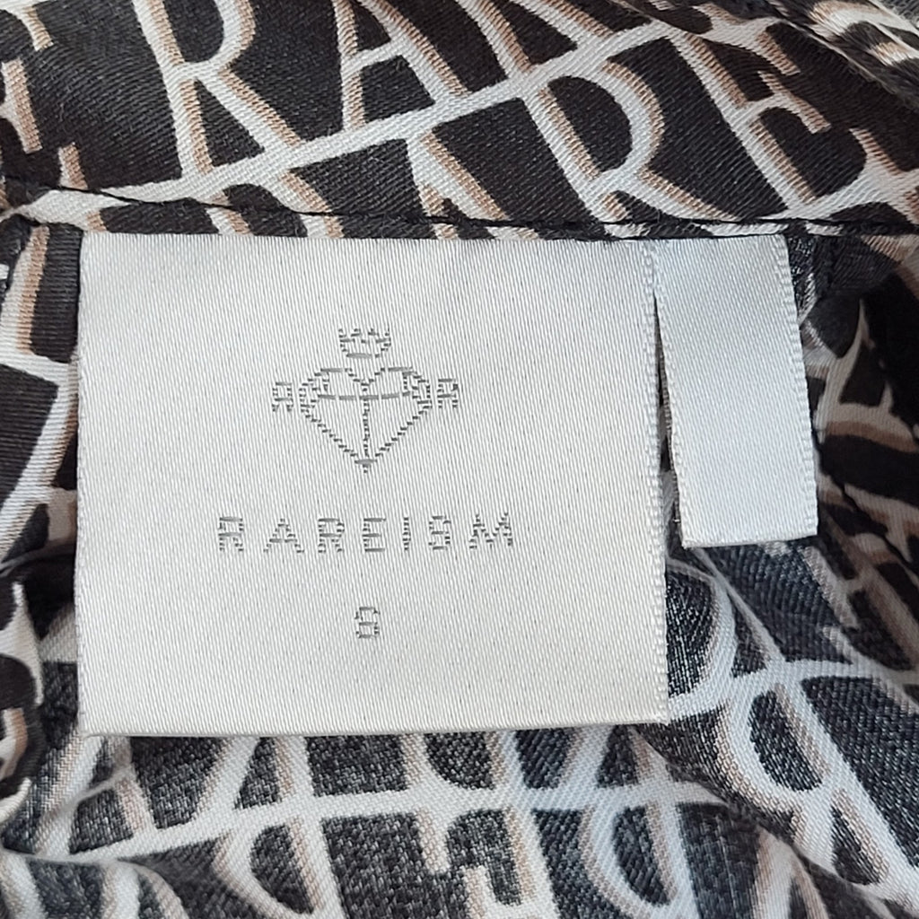 Rareism Renata Y2K Satin Black Halter A-Line Summer Dress Women's Size S 8