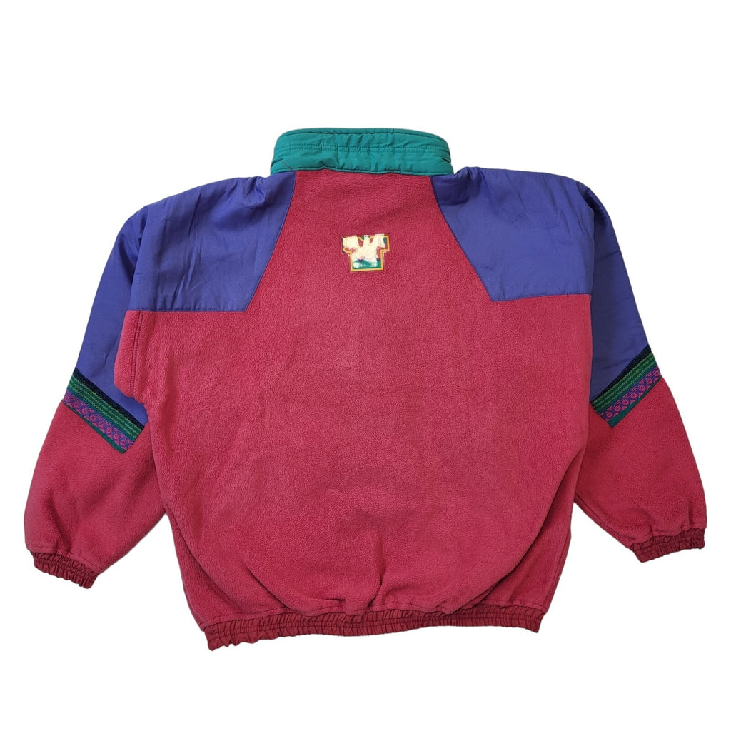 90s Vintage 1/4 Zip Pink & Purple Pullover Fleece Women's Size XL