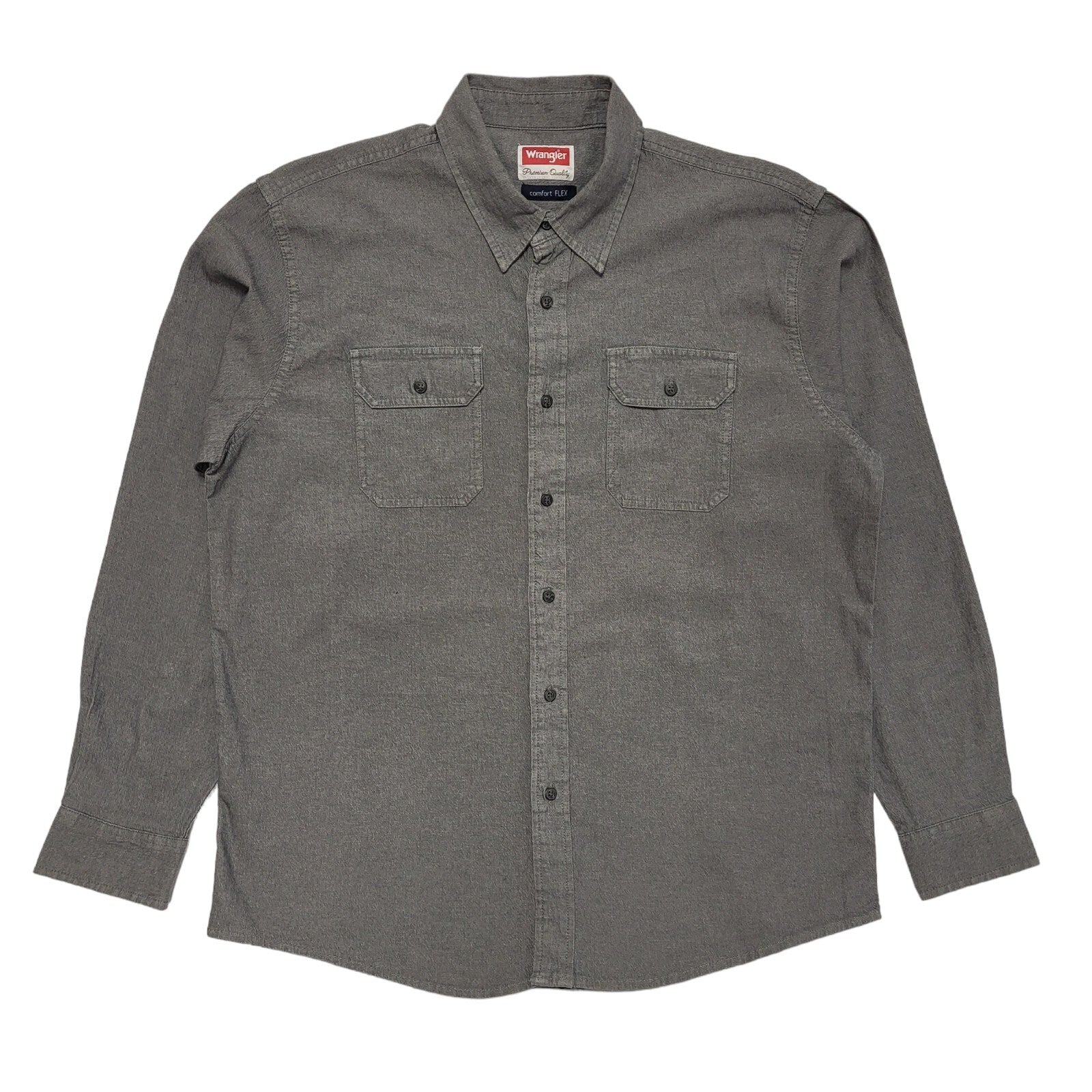 Wrangler 80's Vintage Grey Denim Long Sleeve Shirt Mens UK Size L