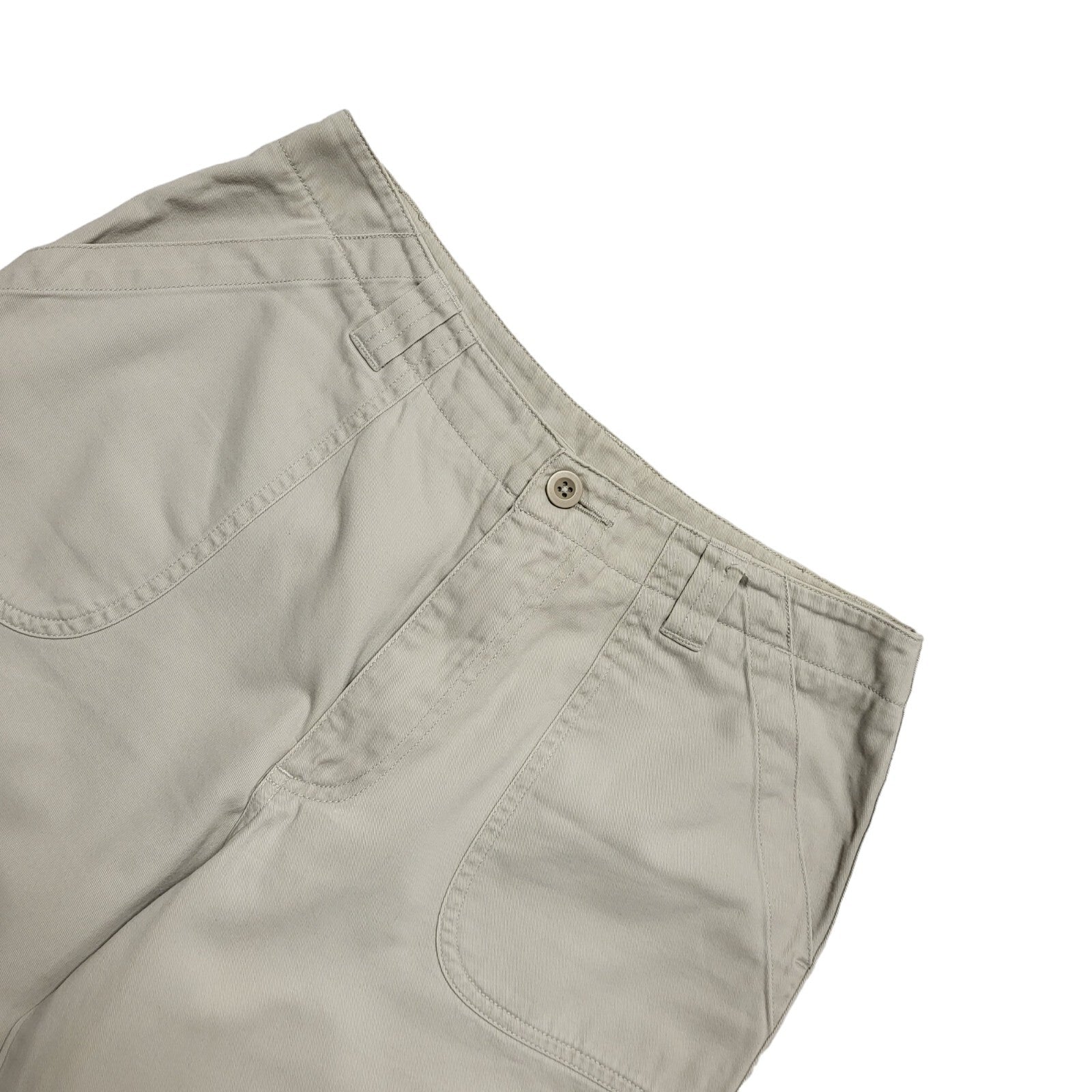 M&S Y2k Vintage Beige Straight Leg Casual Trousers Uk Women's 12 W30 L26