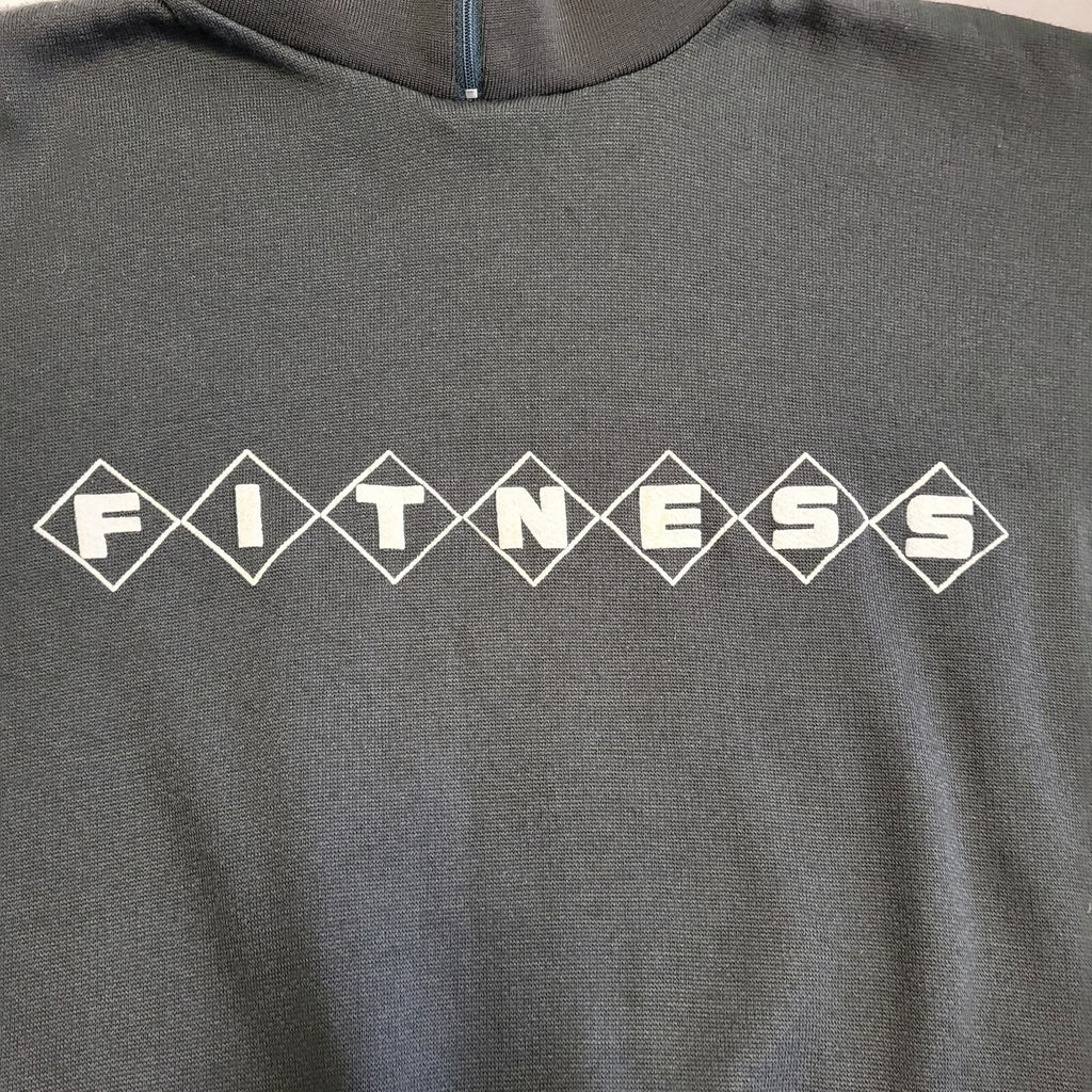 90s Vintage Fitness Grey High Neck Sweatshirt Men's Size XL