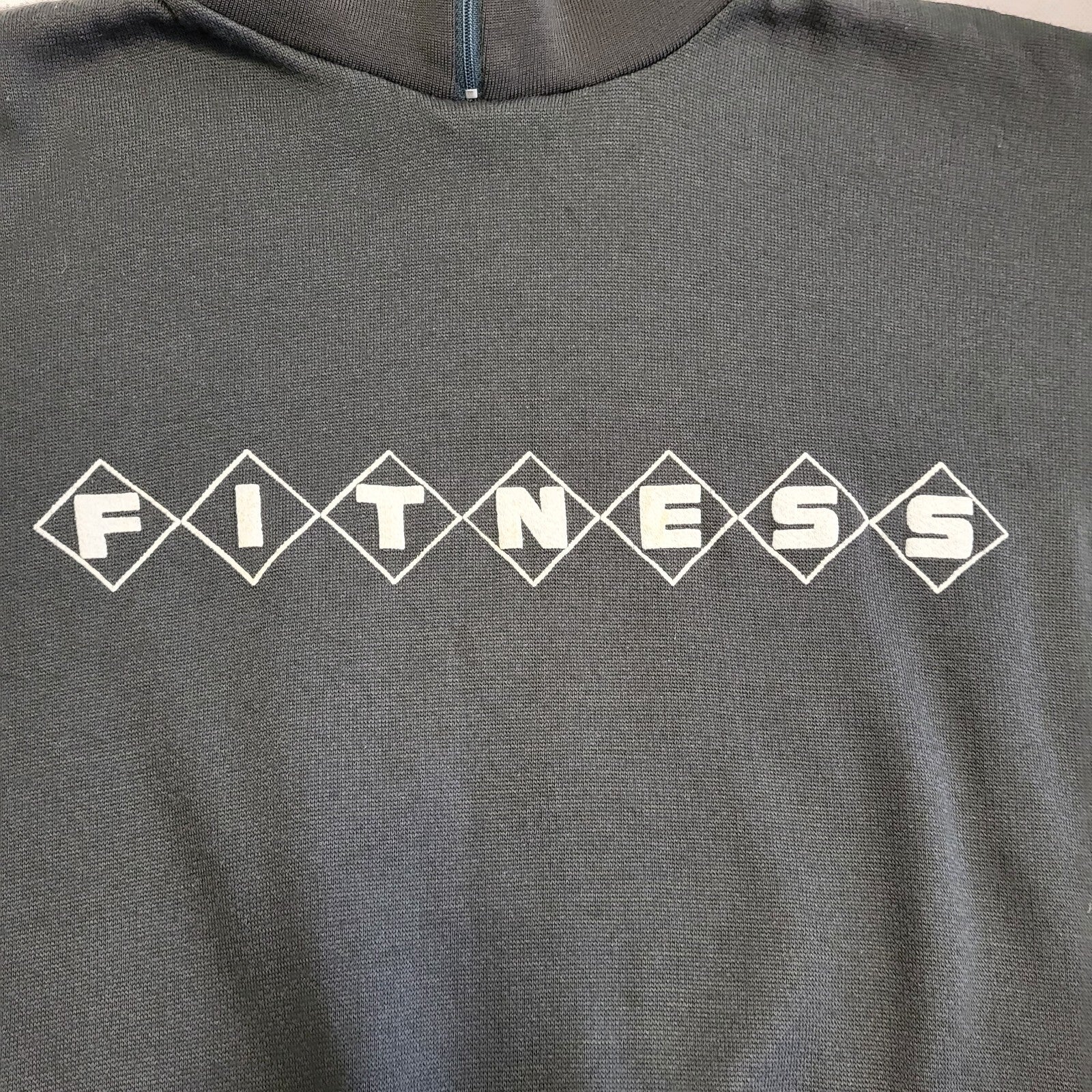 90s Vintage Fitness Grey High Neck Sweatshirt Men's Size XL