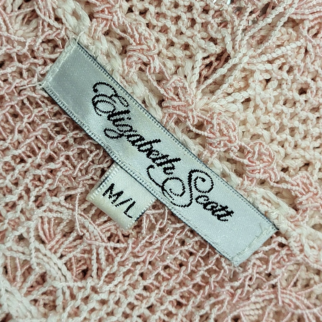 Elizabeth Scott 90s Vintage Pink Button Cardigan Uk Women's Size M/L