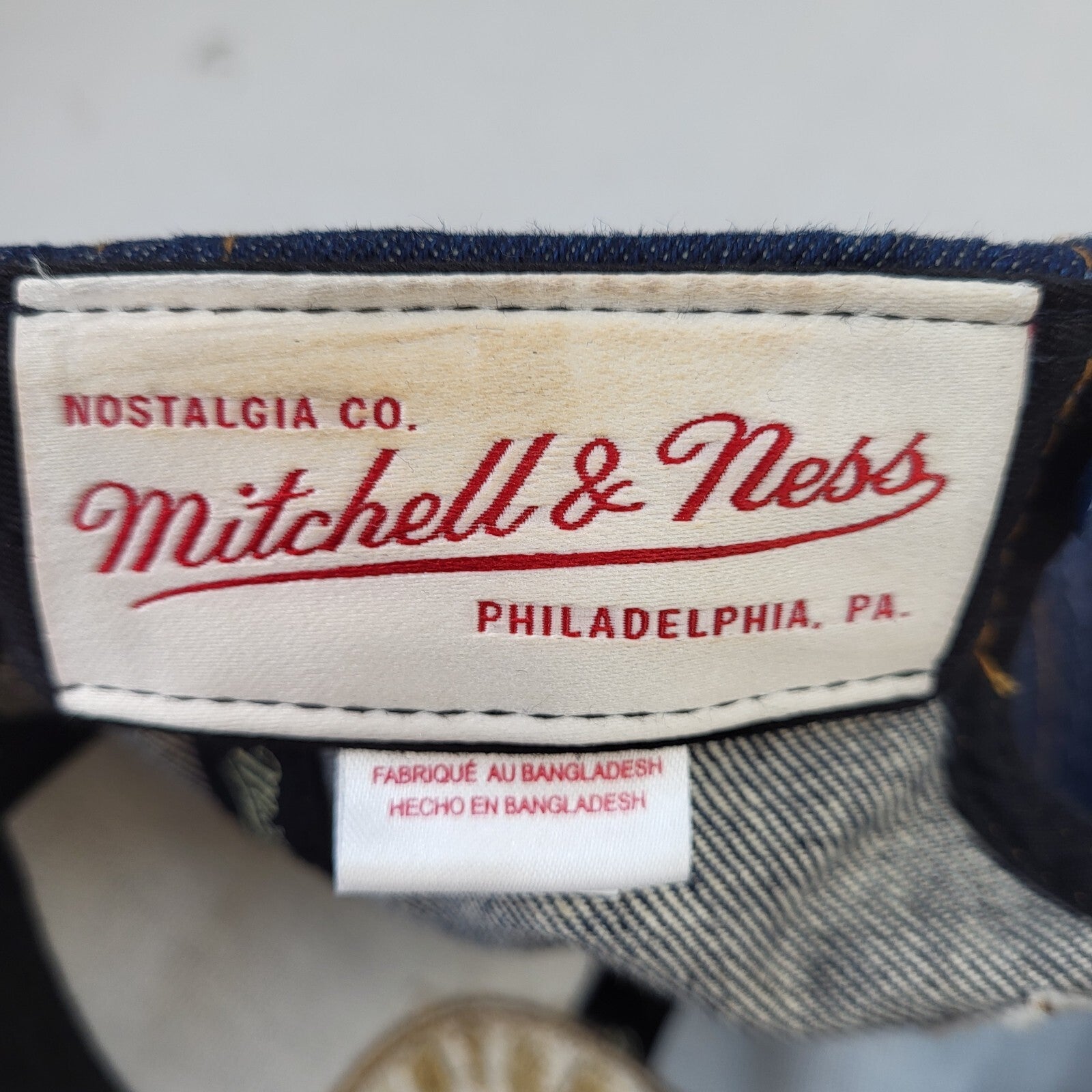 Mitchell & Ness Dark Blue Denim Baseball Cap Uk Men's One Size