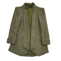 90s Vintage Green Open Front Wool Blend Jacket Uk Women's Size M