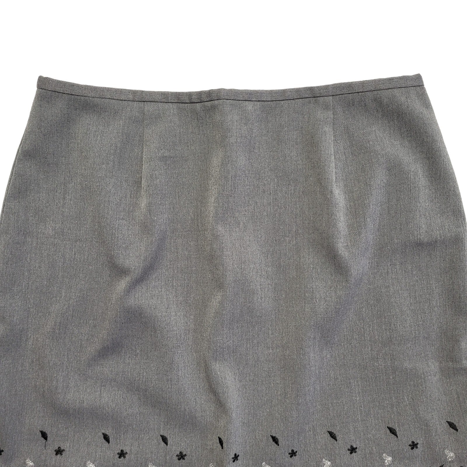 Etam Grey Vintage 90's Short Skirt Uk Women's Size 14 W32