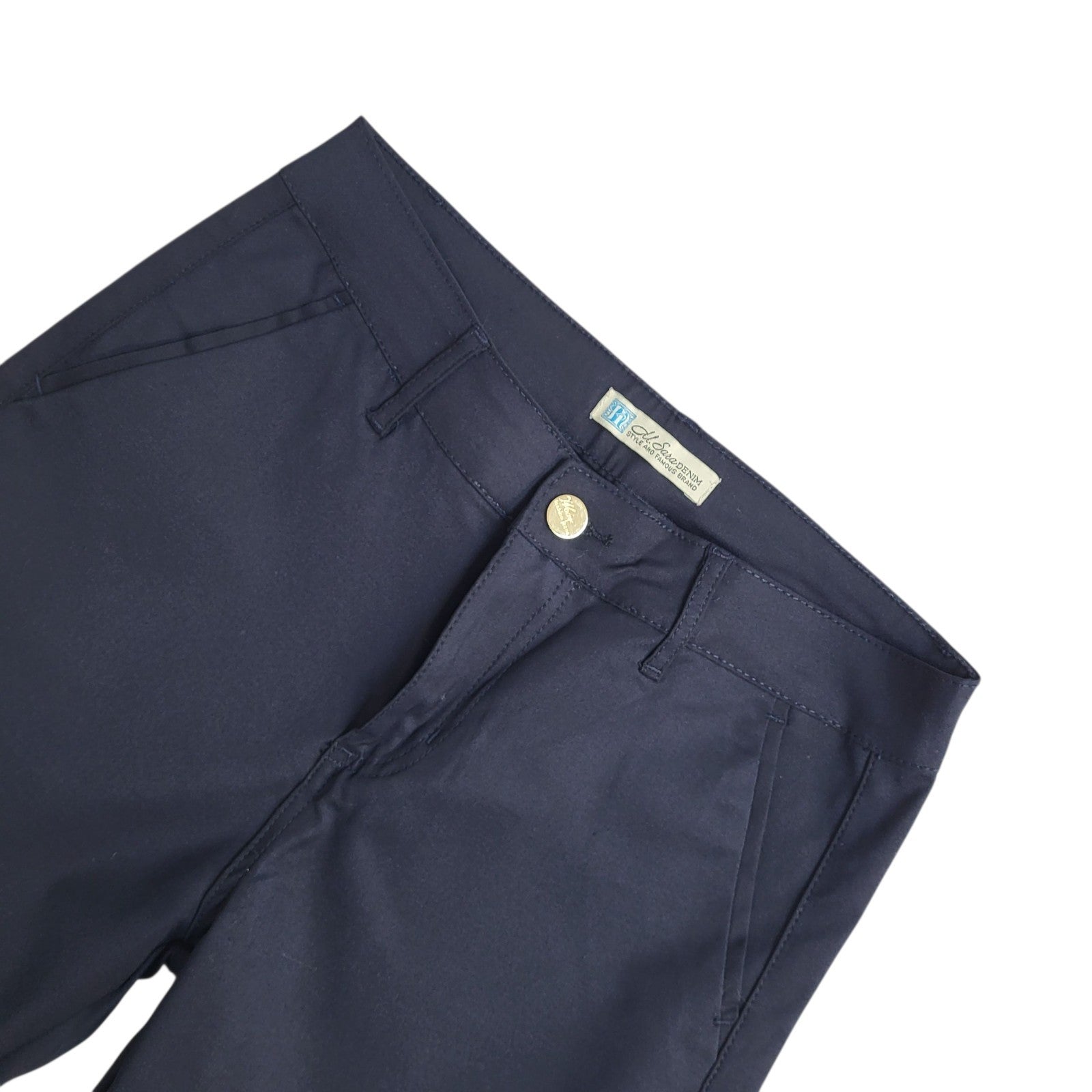 M Sara Y2K Skinny Vintage Navy Stretch Trousers Women's Size M 10 W28 L26
