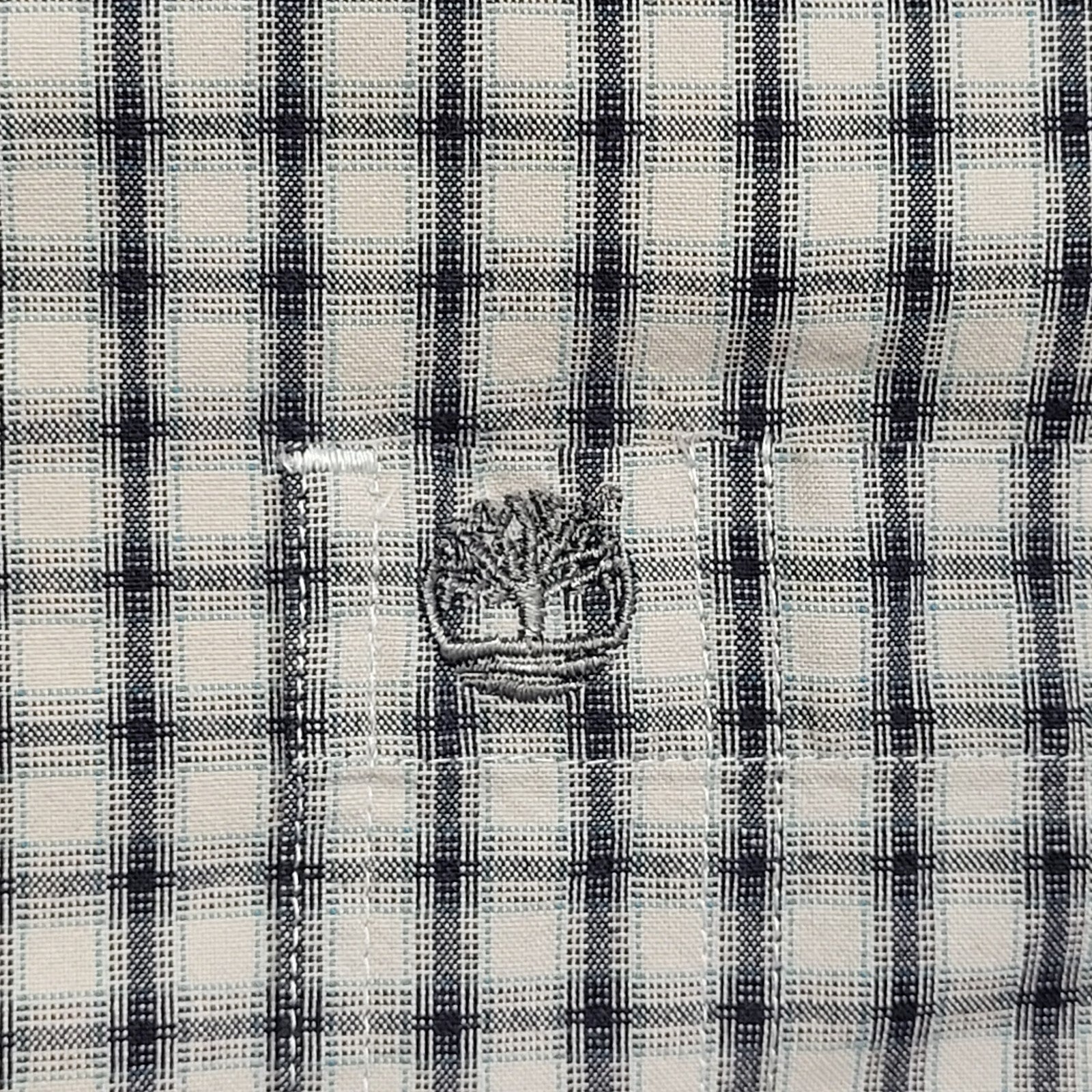 Timberland Vintage 90's Grey & Blue Checked Long Sleeve Shirt Mens UK XL
