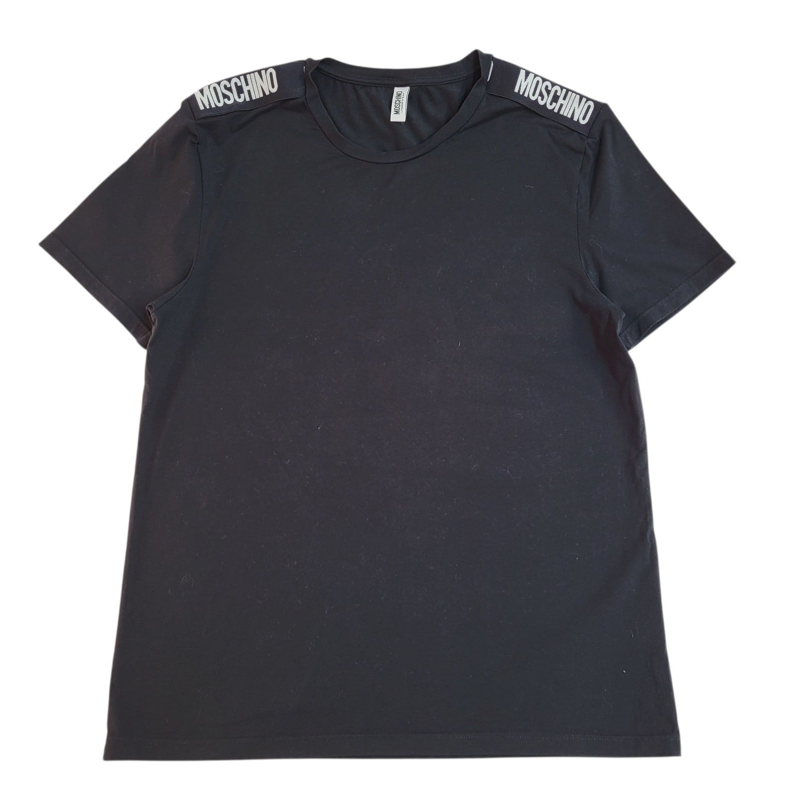 Moschino Black Y2k Cotton Double Stitch T-Shirt Uk Men's Size M