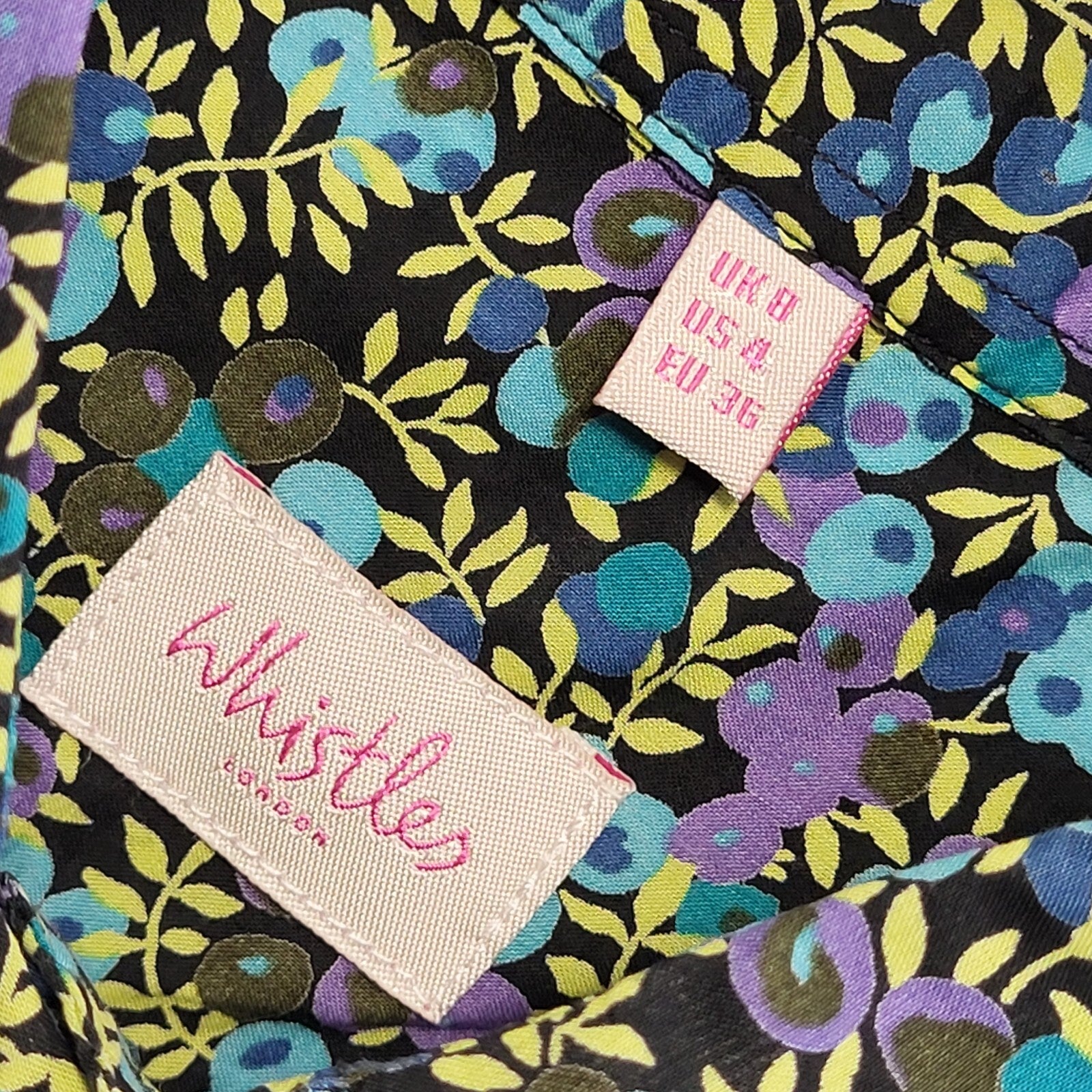Whistles Vintage 90's Multicoloured Floral Long Sleeve Shirt Womens UK Size 8