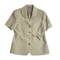 Katherine Hart Jacket Y2k Beige Short Sleeve UK Women's Size XL 14