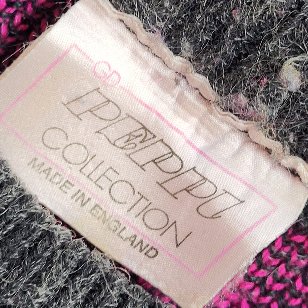 Peppi Vintage 90's Grey & Purple Dogs Round Neck Jumper UK Women's Size 14
