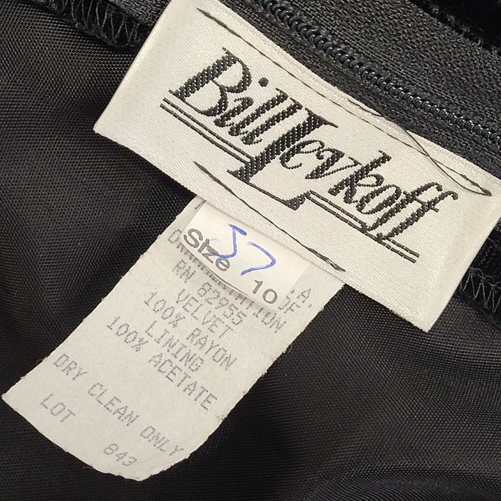 Bill Levkoff Vintage 90's Black Velvet Skirt Uk Women's Size 10 Bnwt W28