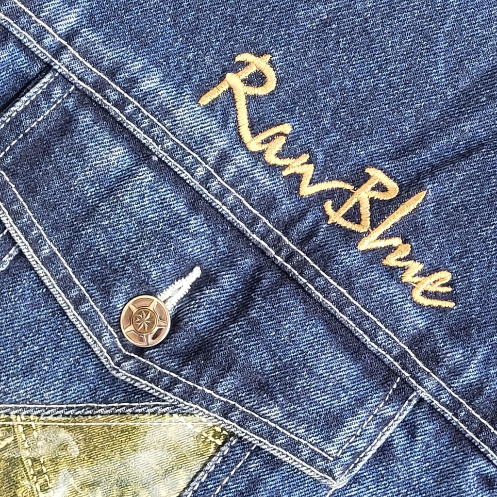 Raw Blue 90s Button Vintage Denim Jacket Uk Men's Size Medium