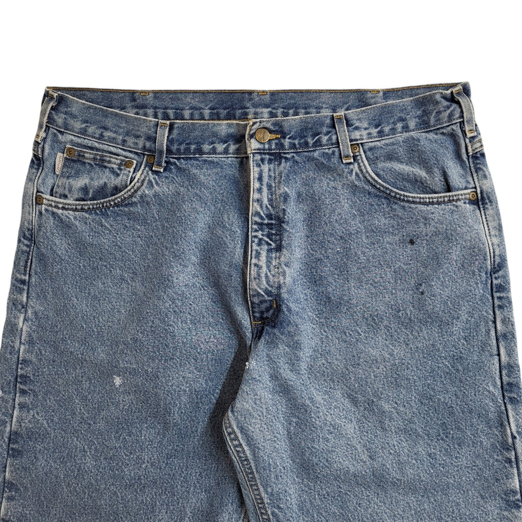 Carhartt 90s Mid Blue Straight Leg Denim Jeans Uk Men's Size 3XL W40 L30