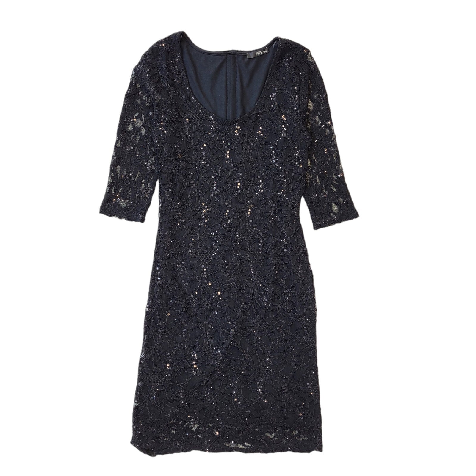 Jane Norman Y2K Black Sequin & Lace Womens UK 14