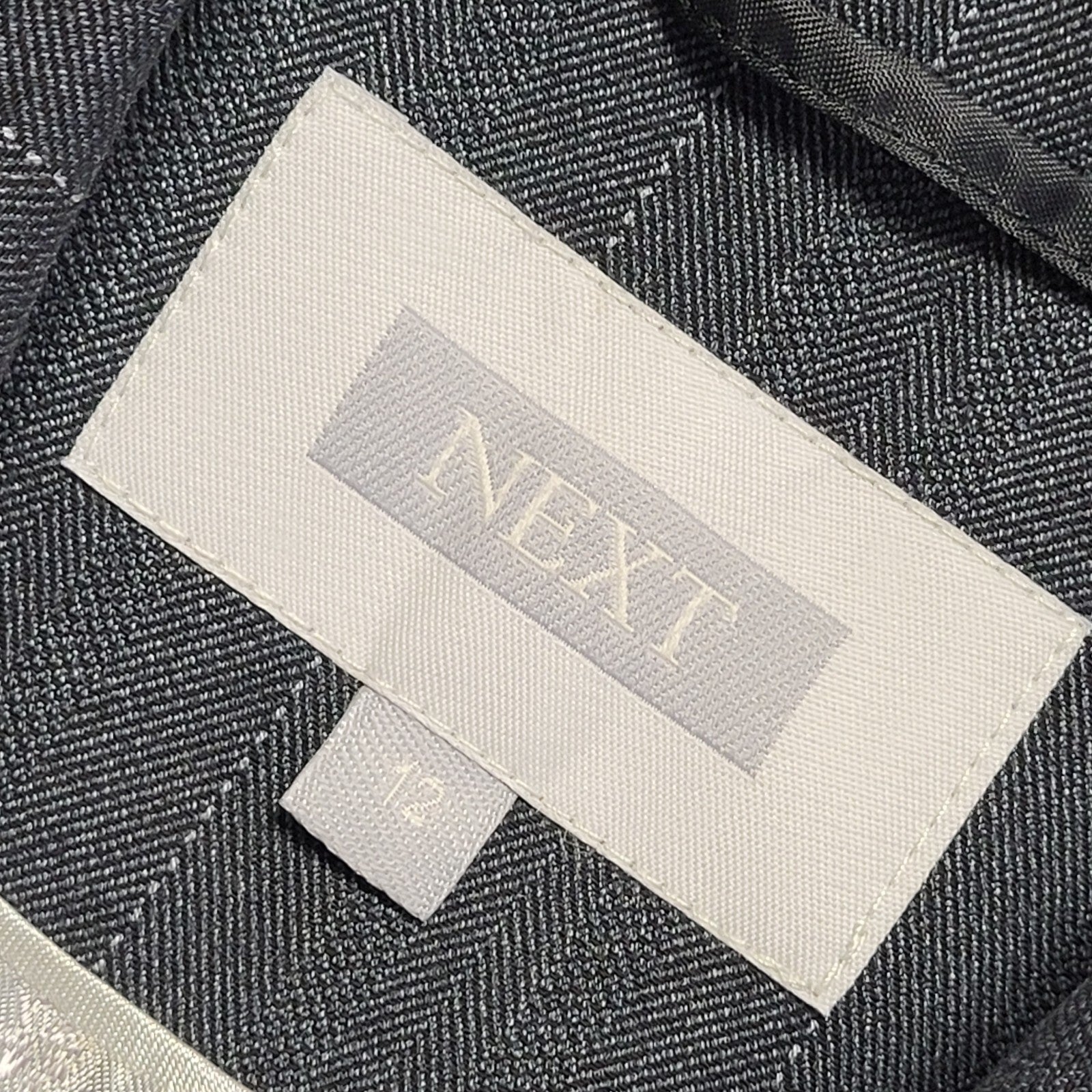 Next Y2K Vintage Grey Pinstriped Trousers Suit Women's Size 12 W30 L31