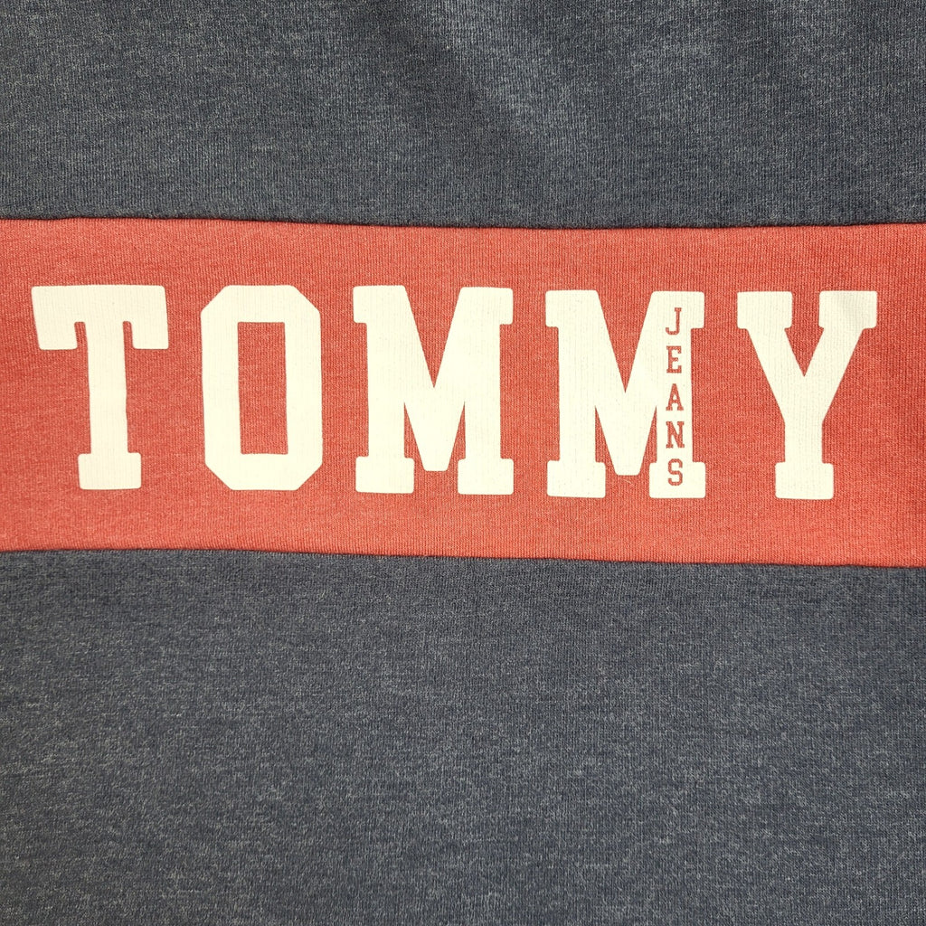 Tommy Hilfiger Sweatshirt Blue & Red Crew Neck 90's UK Men's Size M