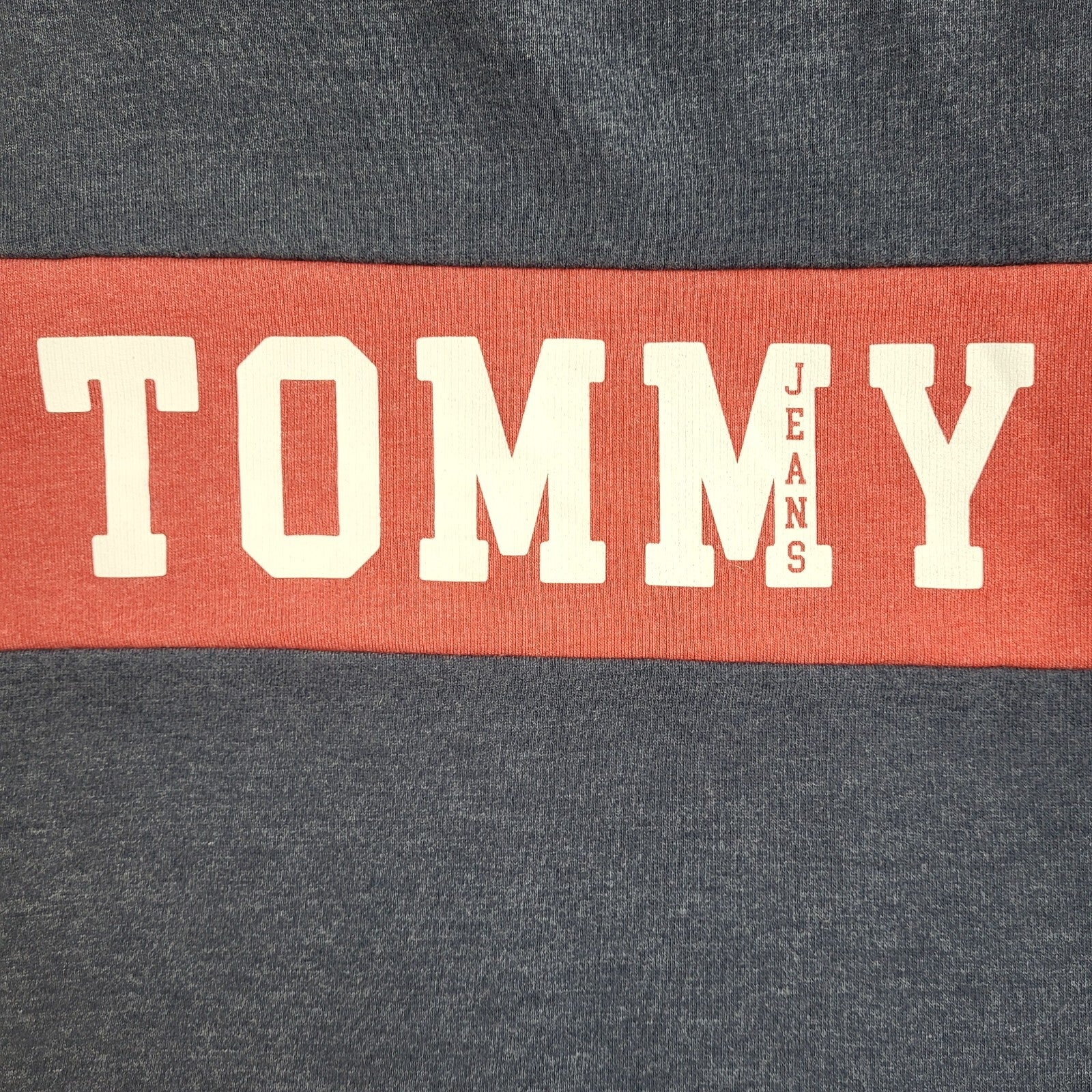 Tommy Hilfiger Sweatshirt Blue & Red Crew Neck 90's UK Men's Size M