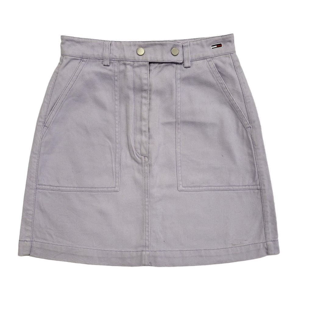 Tommy Jeans Purple Denim Mini Skirt Uk Women's Size Small W26
