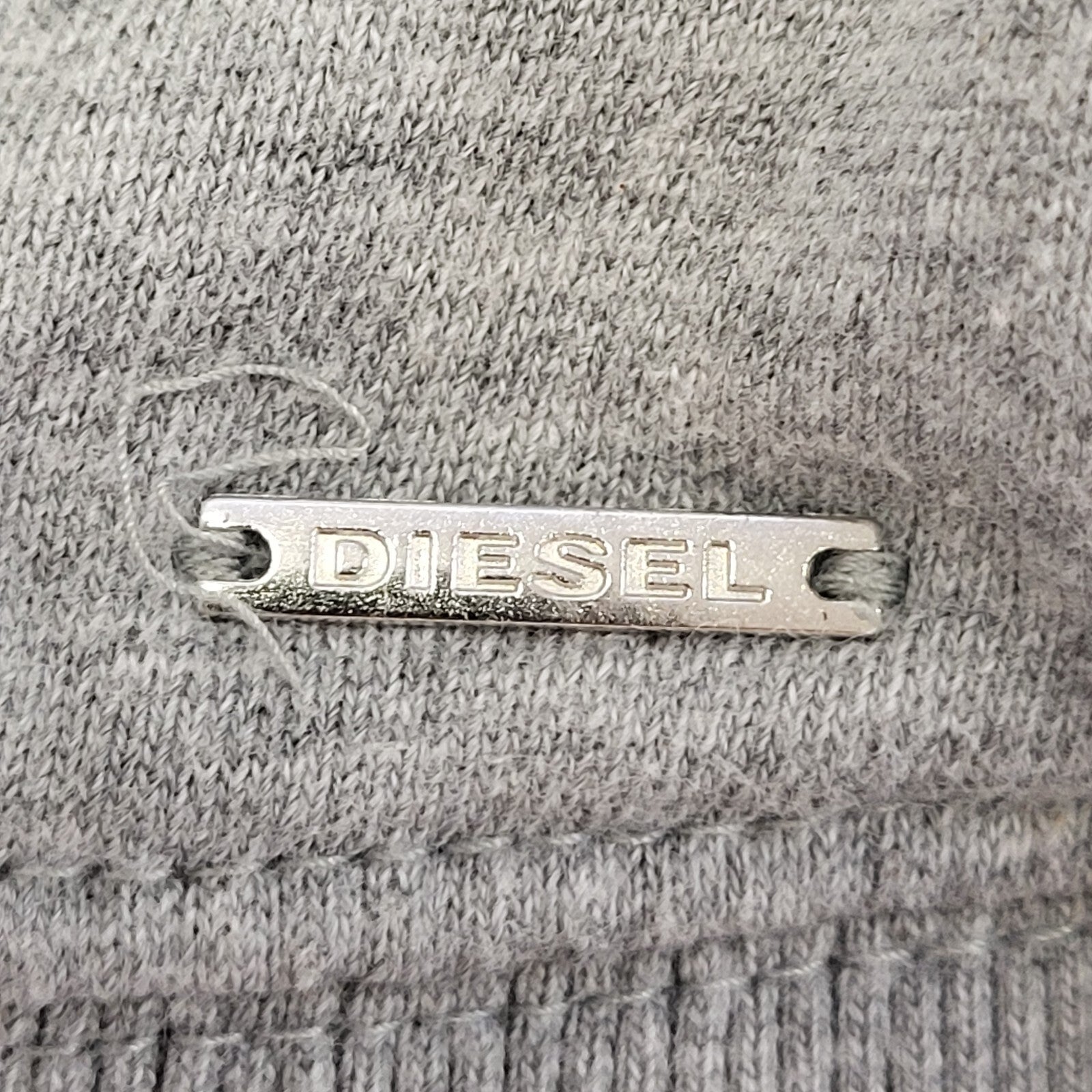 Diesel Grey Y2K Vintage Full Zip Cropped Jacket UK Women's Size M