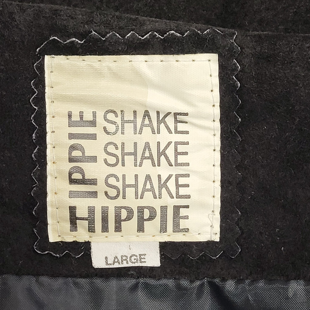 Hippie Shake 80's Vintage Black Suede Skirt Women's Size L W30