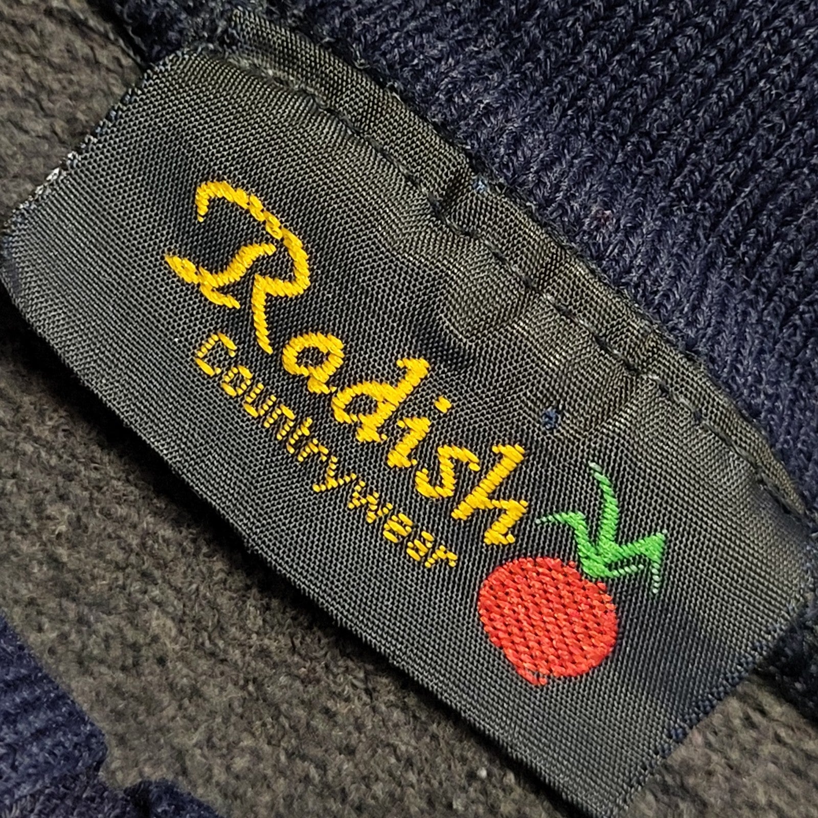 Radish 80s Vintage Navy Blue Cottage Core Sweatshirt Uk Women's Size XL
