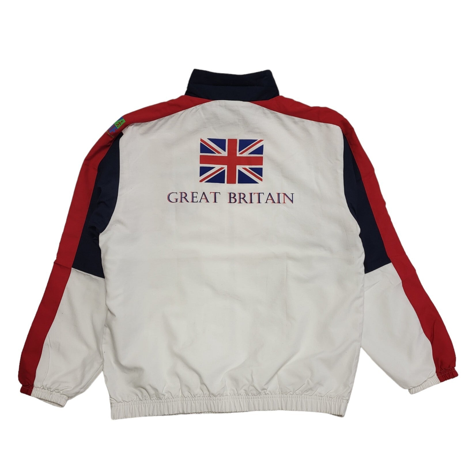 Isreal 2001 Speedo GB Y2k White Red Tracksuit Top Uk Men's Size Large