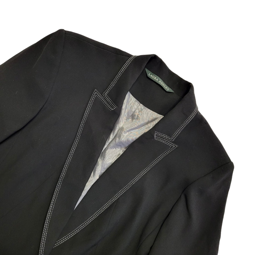 Laura Ashley Black Blazer Jacket Women's Size 14