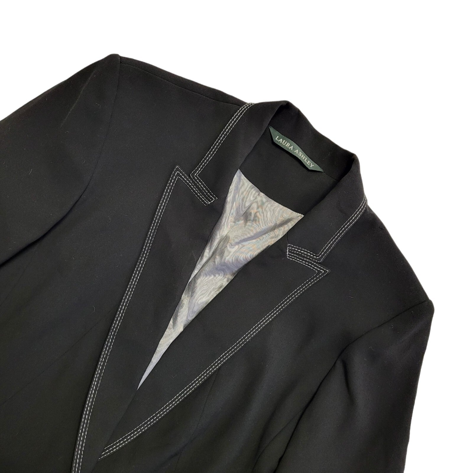 Laura Ashley Black Blazer Jacket Women's Size 14