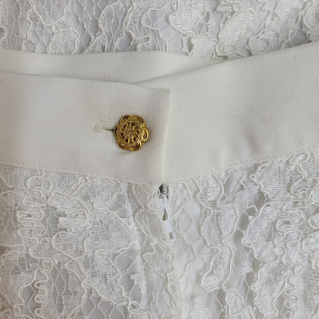 Tesco 70s Skirt Pencil Lace Women's SizeM 10 W28