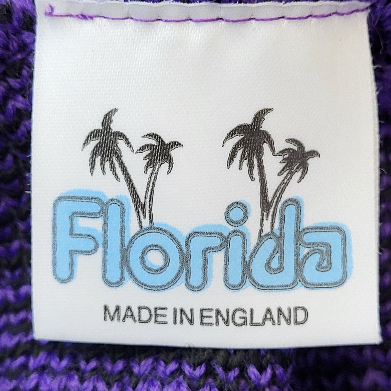 Florida 90s Vintage Purple Button-Up Cardigan Women's Size 14 Eu 42