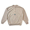 90s Vintage Cream 1/4 Button Retro Sweatshirt Women's Size Large