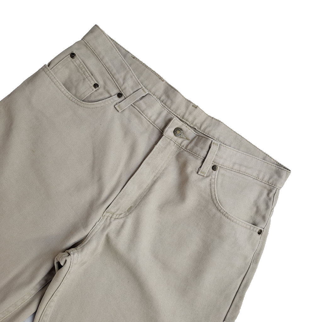 Wrangler Hero Y2K Vintage Beige Straight Denim Jeans Men's Size XL W36 L32