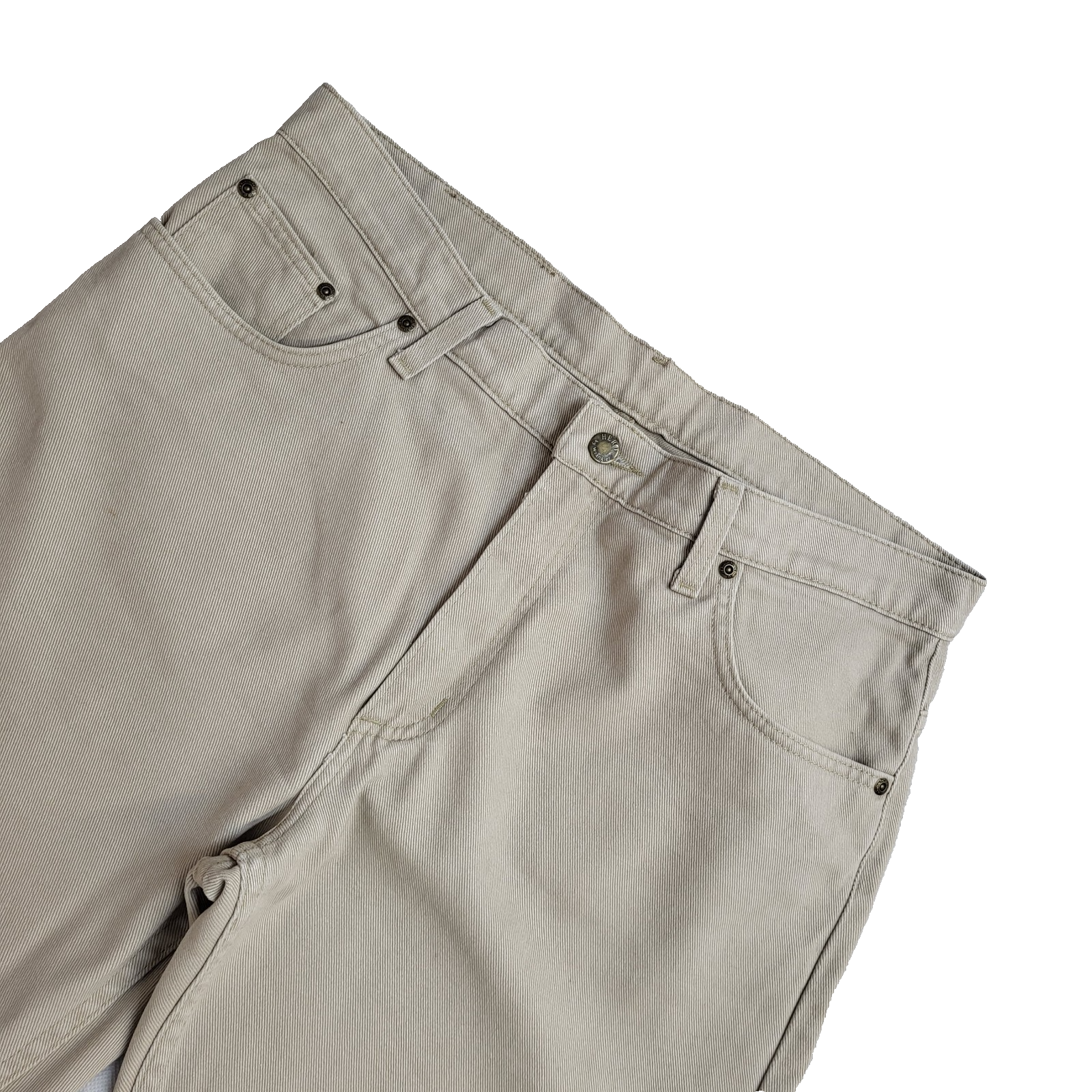 Wrangler Hero Y2K Vintage Beige Straight Denim Jeans Men's Size XL W36 L32