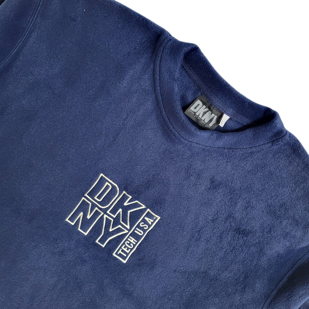 DKNY Vintage 90's Navy Blue Crew Neck Jumper UK Men's Size Large