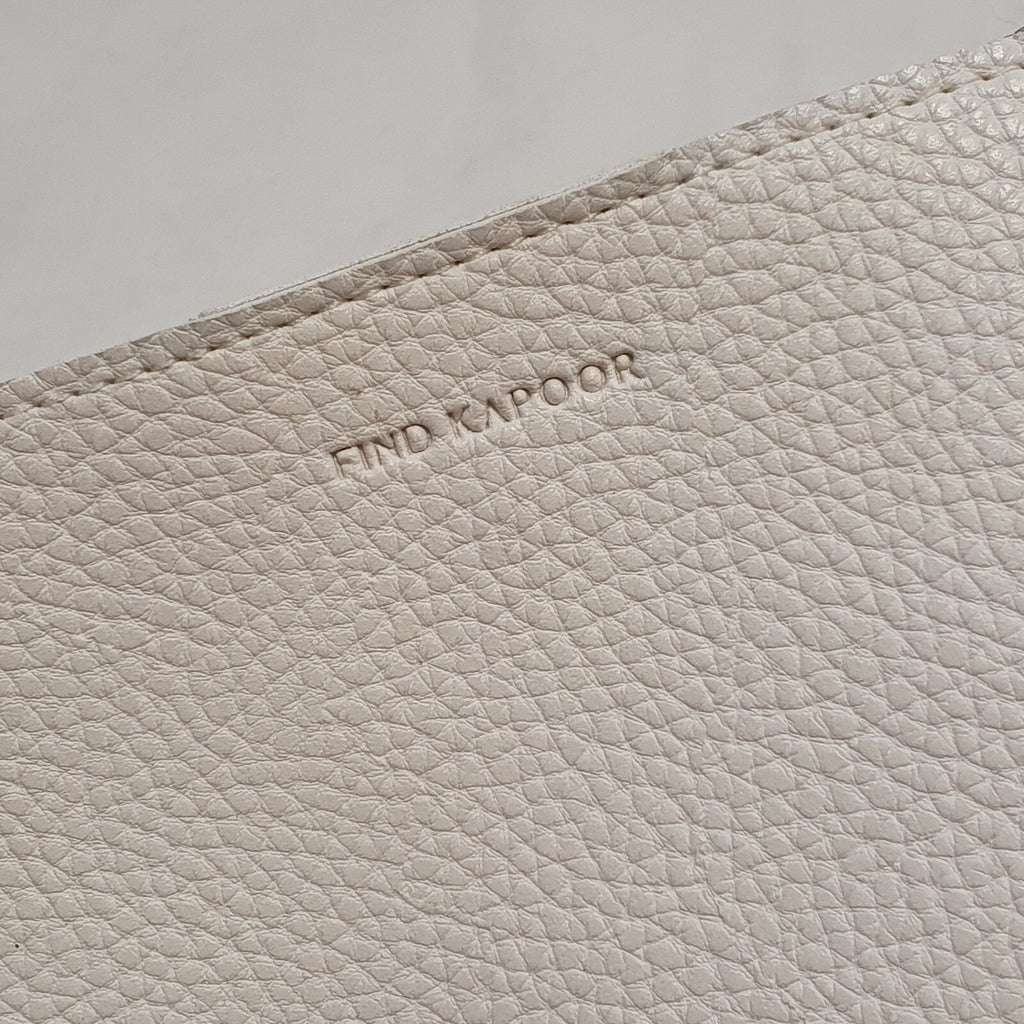 Find Kapoor White Grey Pindo Leather Cross Body Shoulder Bag 11" X 9"