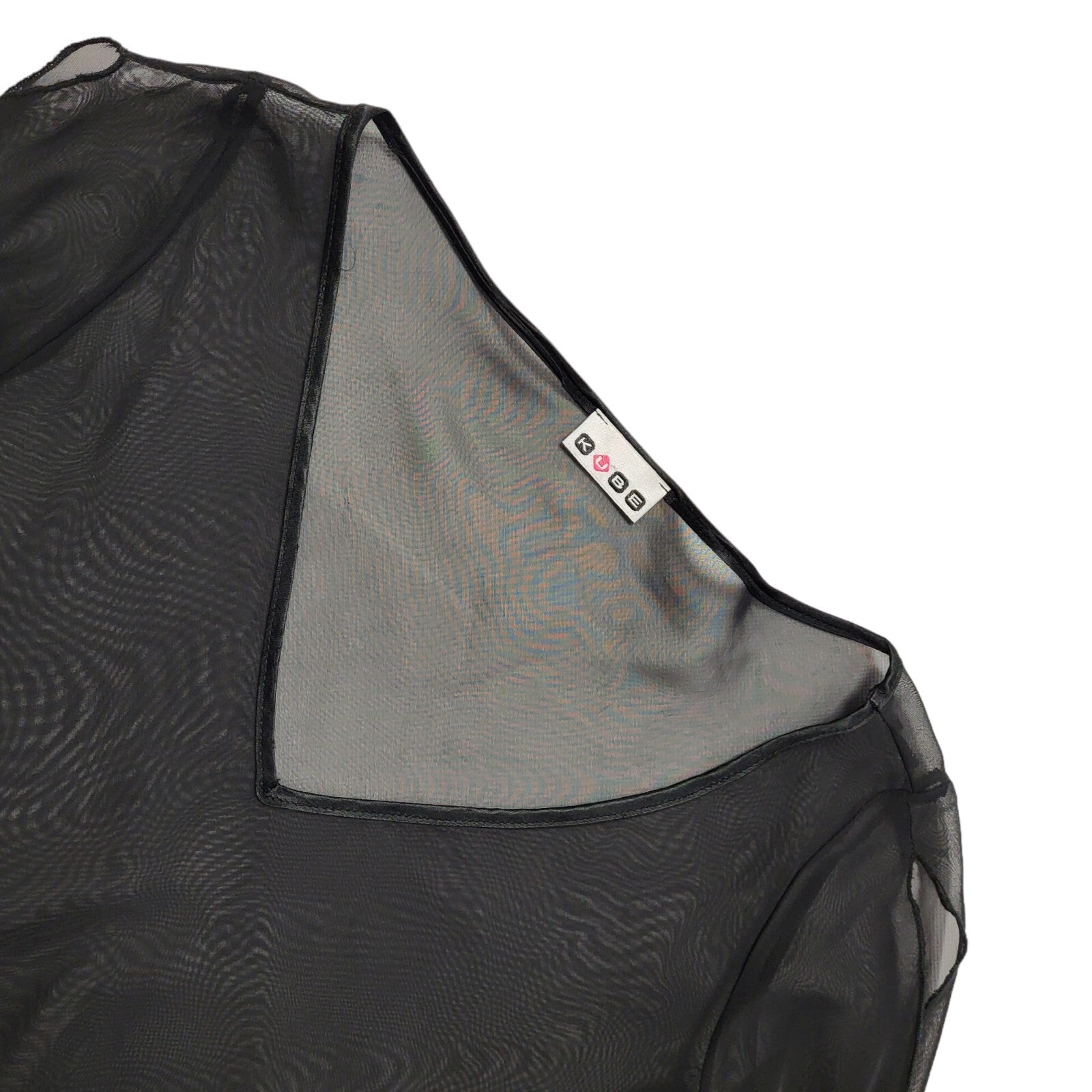 Kube Y2k Black 3/4 Sleeve Blouse Uk Women's size 12