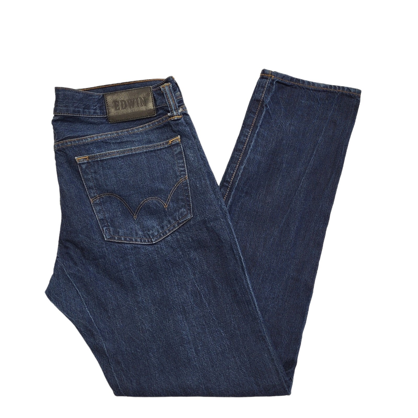 Edwin ED-75  Vintage 90's Blue Straight Denim Jeans Uk Men's Size M W32 L32