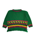 Next Preppy 90's Green Tassel Knit Long Sleeve Jumper Girls 5/6 Years