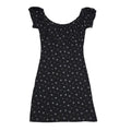 Clockhouse Black Y2K Milkmaid Style Floral Dress Women's Uk M 10