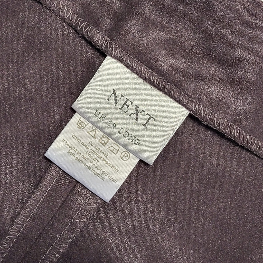 Next 90s Purple Bootcut Mid-Waisted Zip Up Trousers UK Women's 14 W34 L32