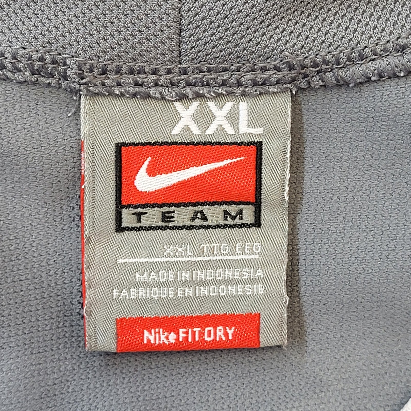 Nike Team 90s Vintage Grey & Red Sports Sleeveless Jersey Men's Size 2XL