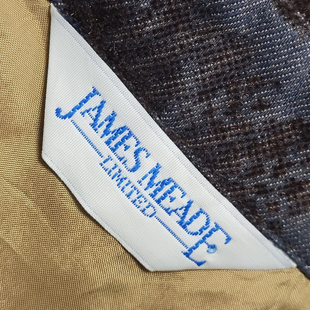 James Meade Vintage 90's Blue & Black Button Up Jacket Womens UK Size 10