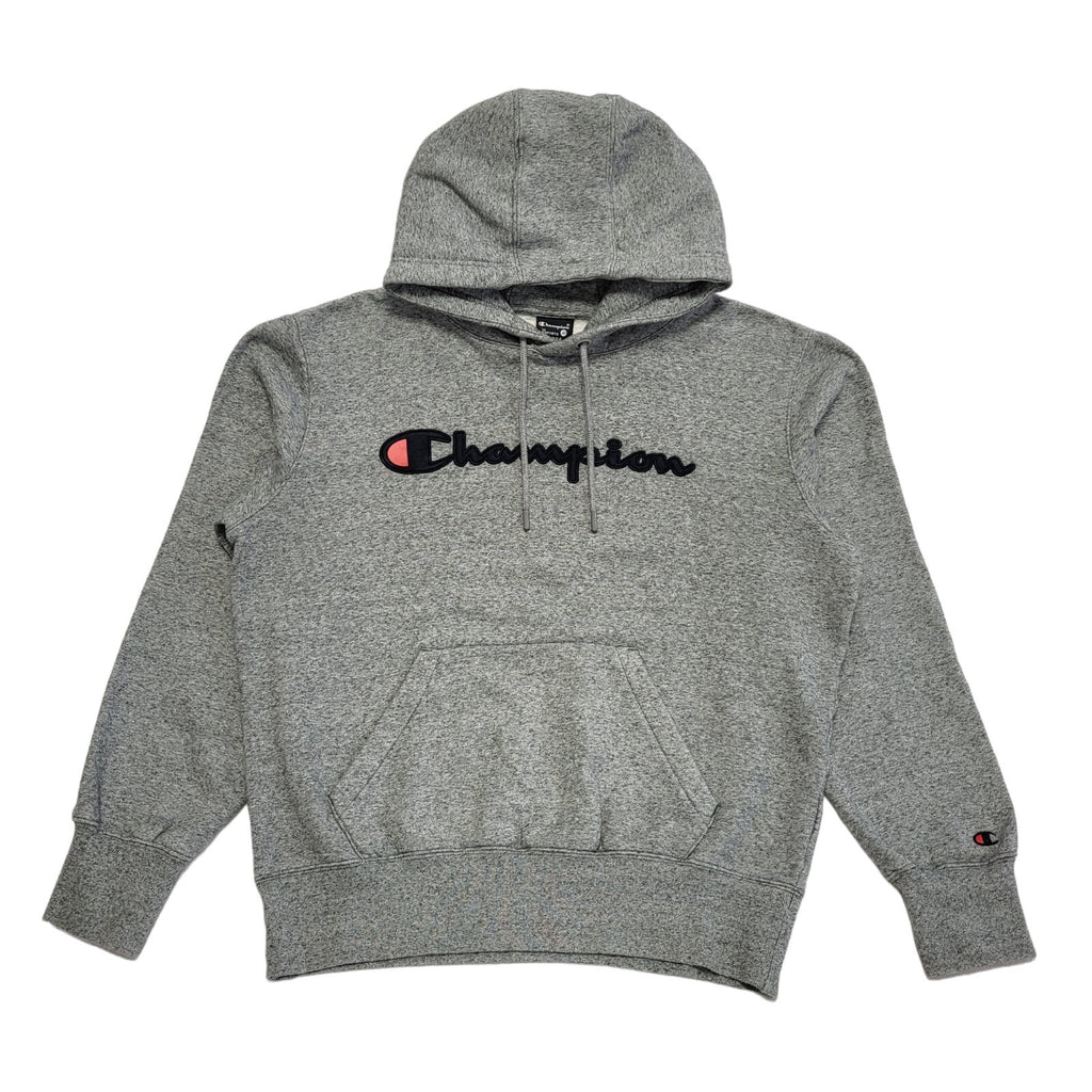 Champion Y2K Grey Short Sweatshirt Pullover Hoodie Uk Men' Size Large