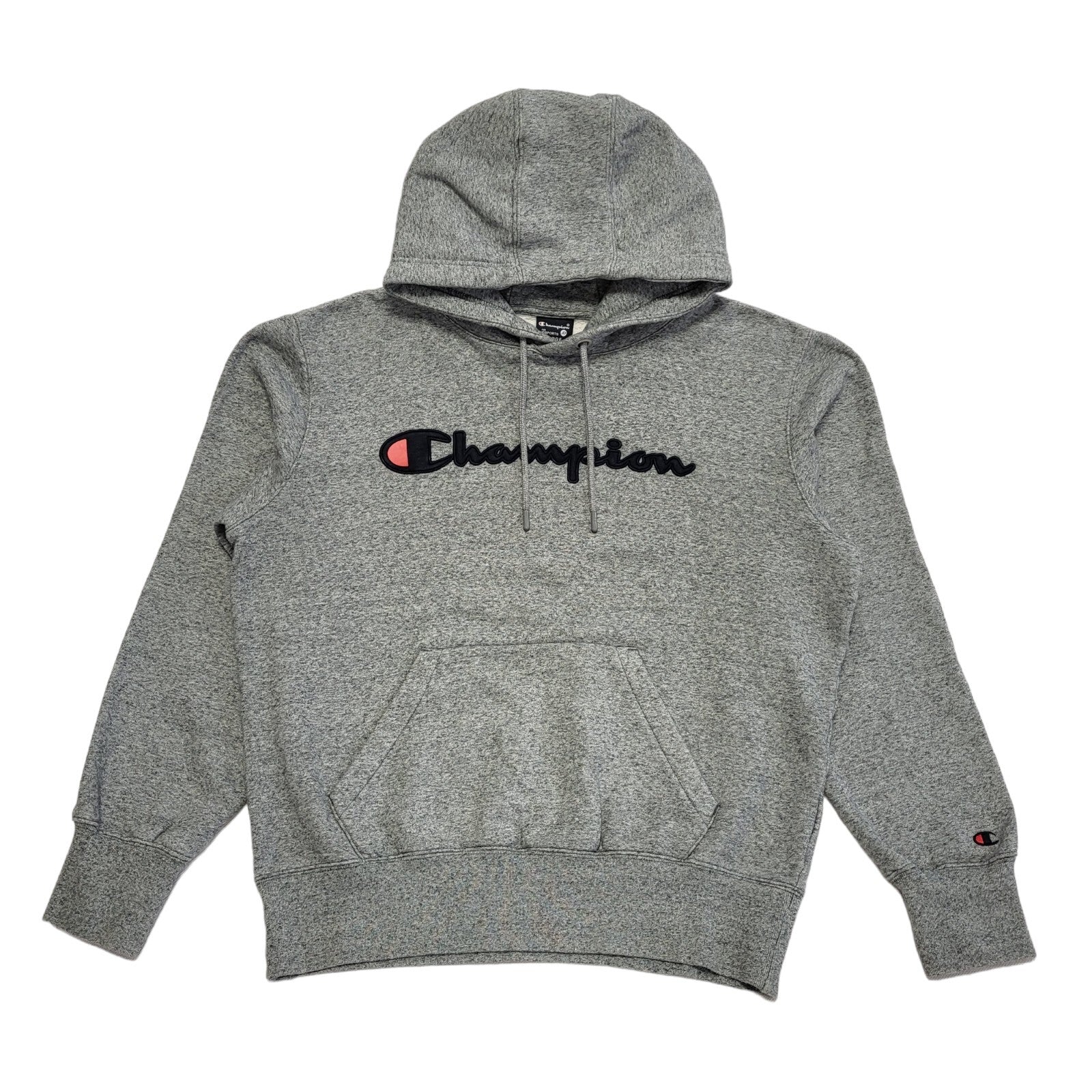 Champion Y2K Grey Short Sweatshirt Pullover Hoodie Uk Men' Size Large